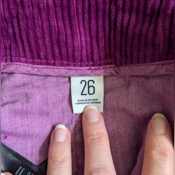 BDG Marcel Twill Corduroy Trouser Pants, Size 26 - Picture 5 of 9